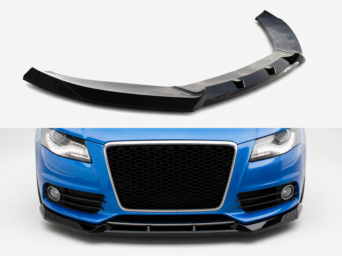 AUDI A4 B8 SLINE FRONT SPLITTER GLOSS BLACK