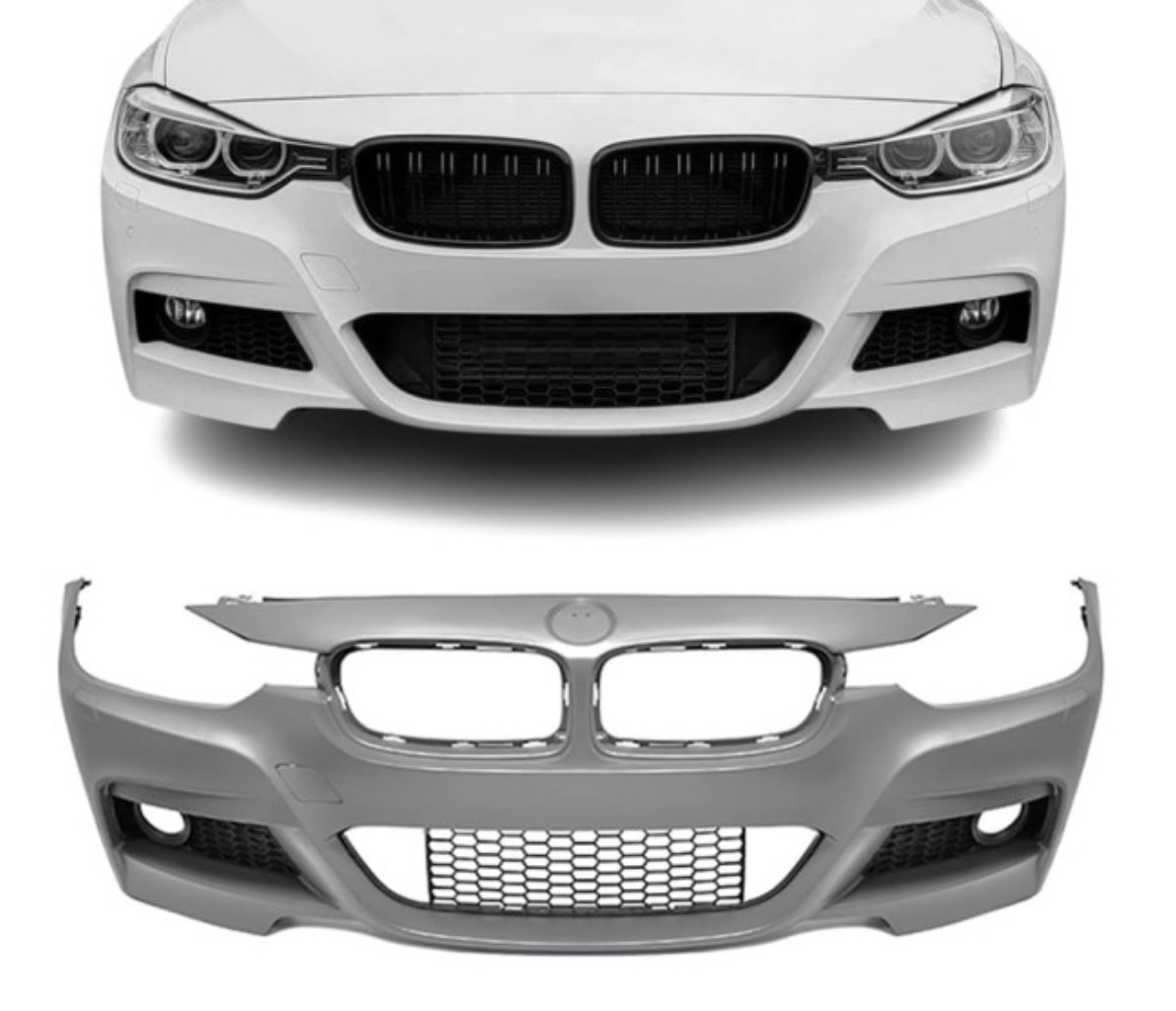M-Pack Front Bumper for BMW F30 / F31, without PDC, with headlight washer holes