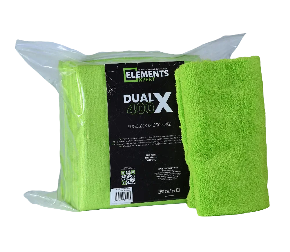 ELEMENTS | DUAL X 400 | Green | 400gsm Dual Pile Microfibre | 10 Pack