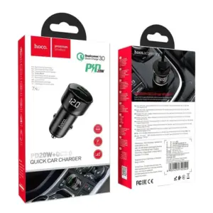Hoco Z42 Light Road Dual Port (PD20W + QC3.0) Digital Display Car Charger