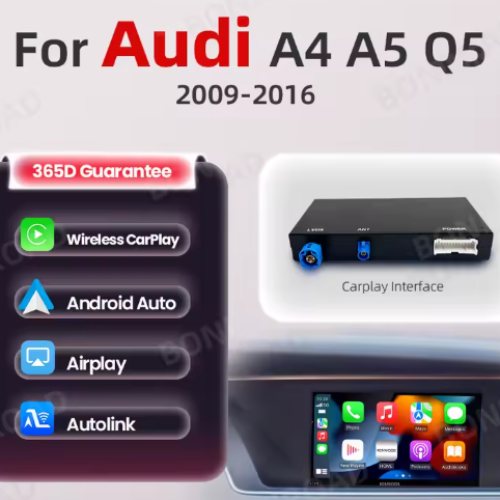 Audi A4/A5/Q5 2009-2015 Wireless CarPlay Android Auto Interface (MMI3G)