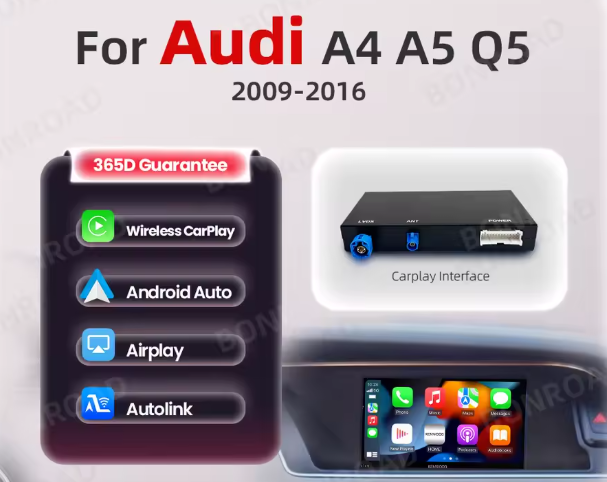 Audi A4/A5/Q5 2009-2015 Wireless CarPlay Android Auto Interface (MMI3G)