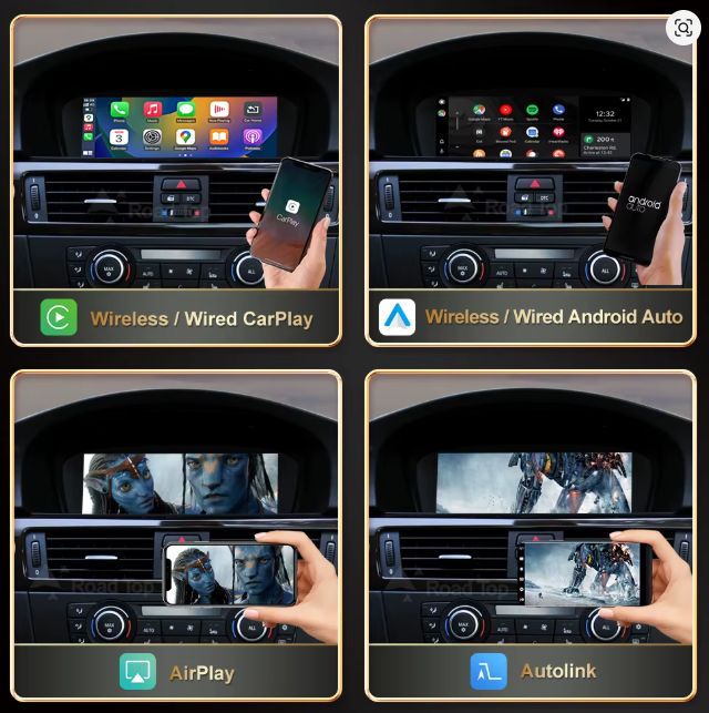 8.8'' Wireless CarPlay Android Auto Screen For BMW E9x E6x CCC System - Image 3
